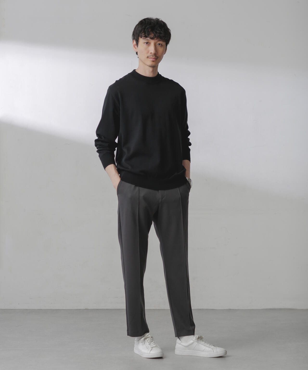 ダブルジャージーテーパードパンツ 6724127205
