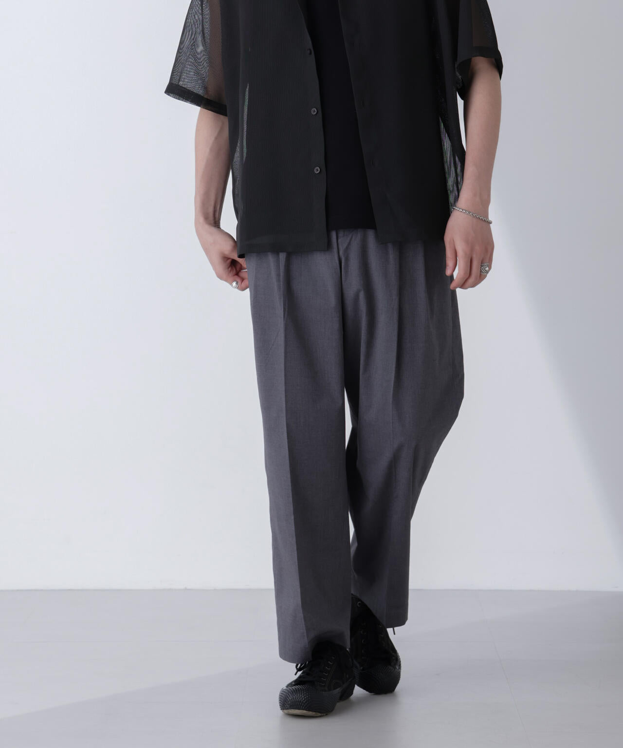 TCクールマックス ツータックスラックス ワイドシルエット 6724127225