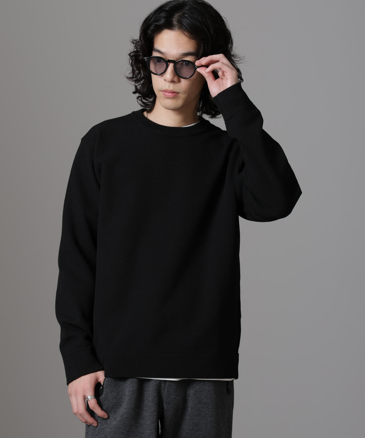 テック鹿の子ニットプルオーバー 6724222206