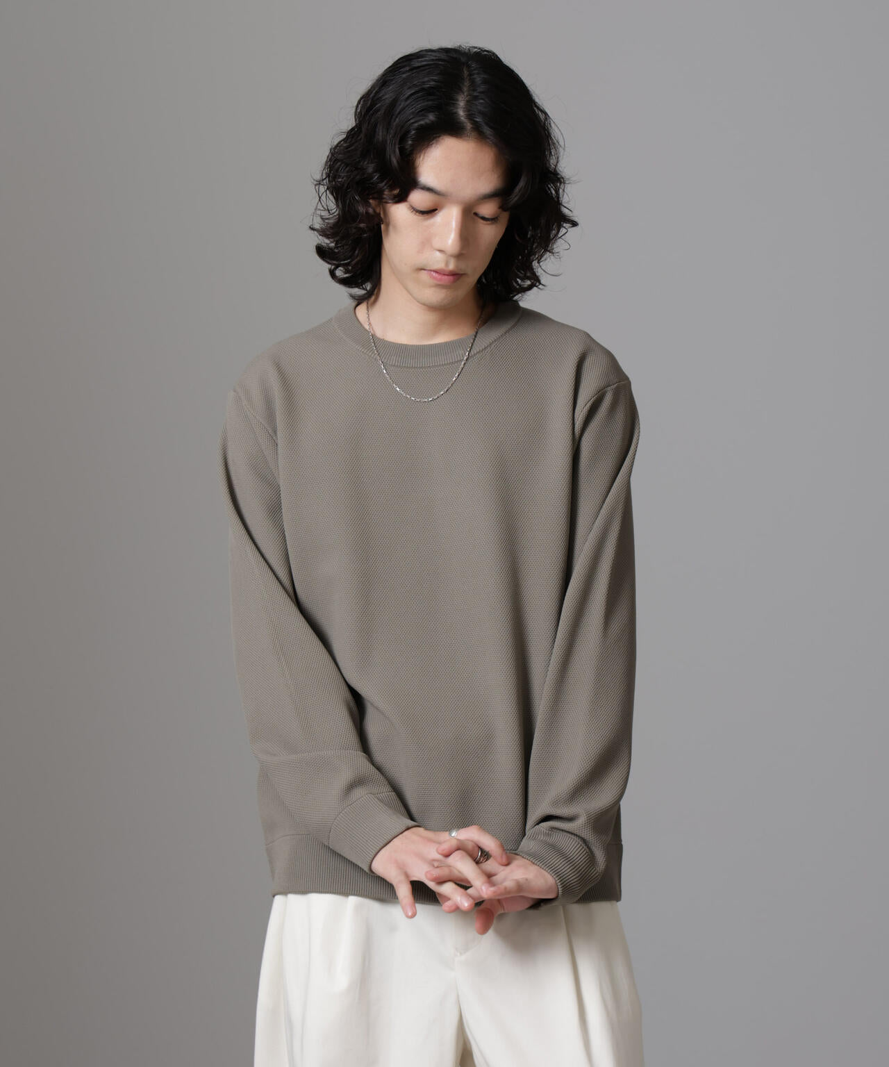 テック鹿の子ニットプルオーバー 6724222206