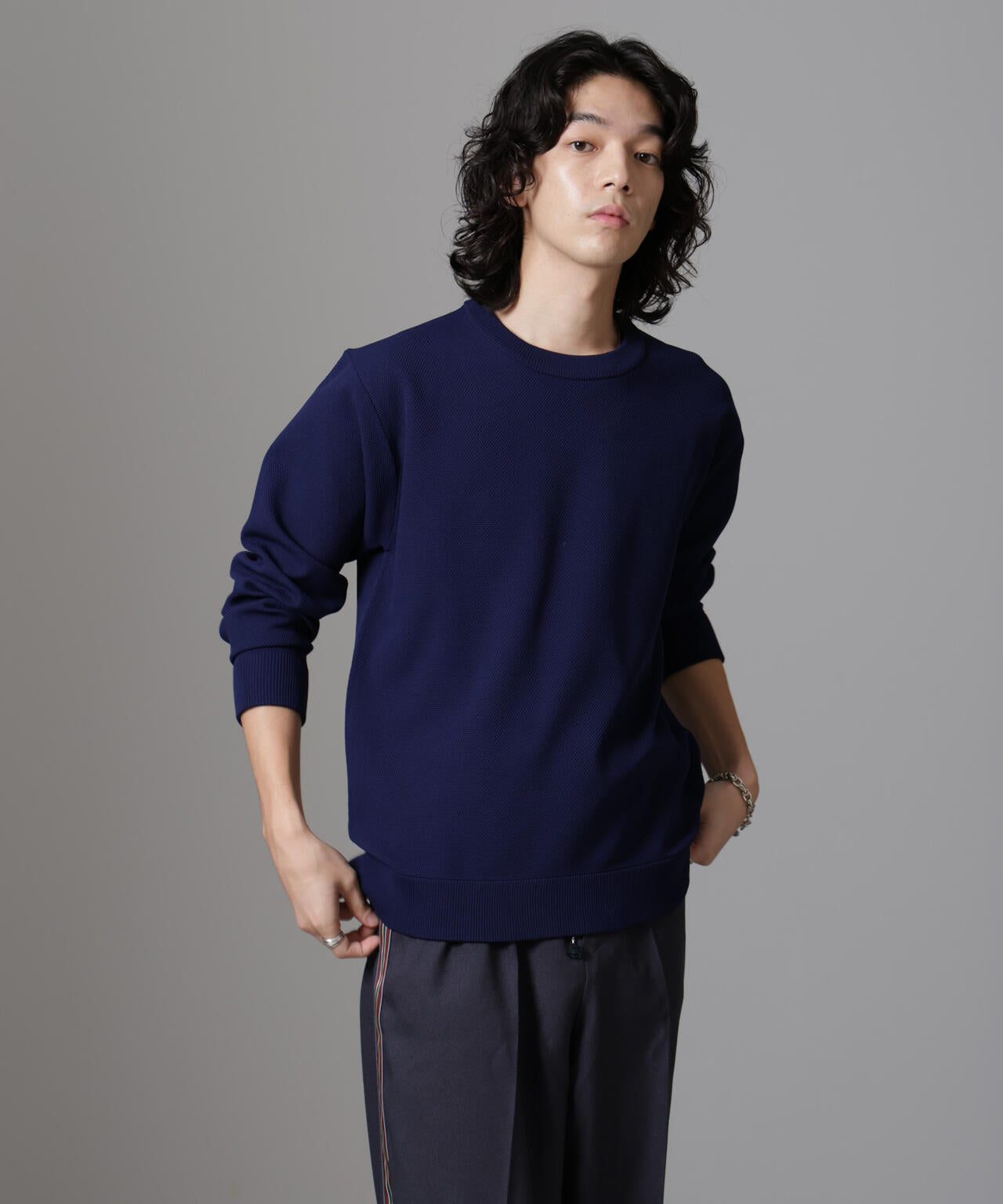 テック鹿の子ニットプルオーバー 6724222206