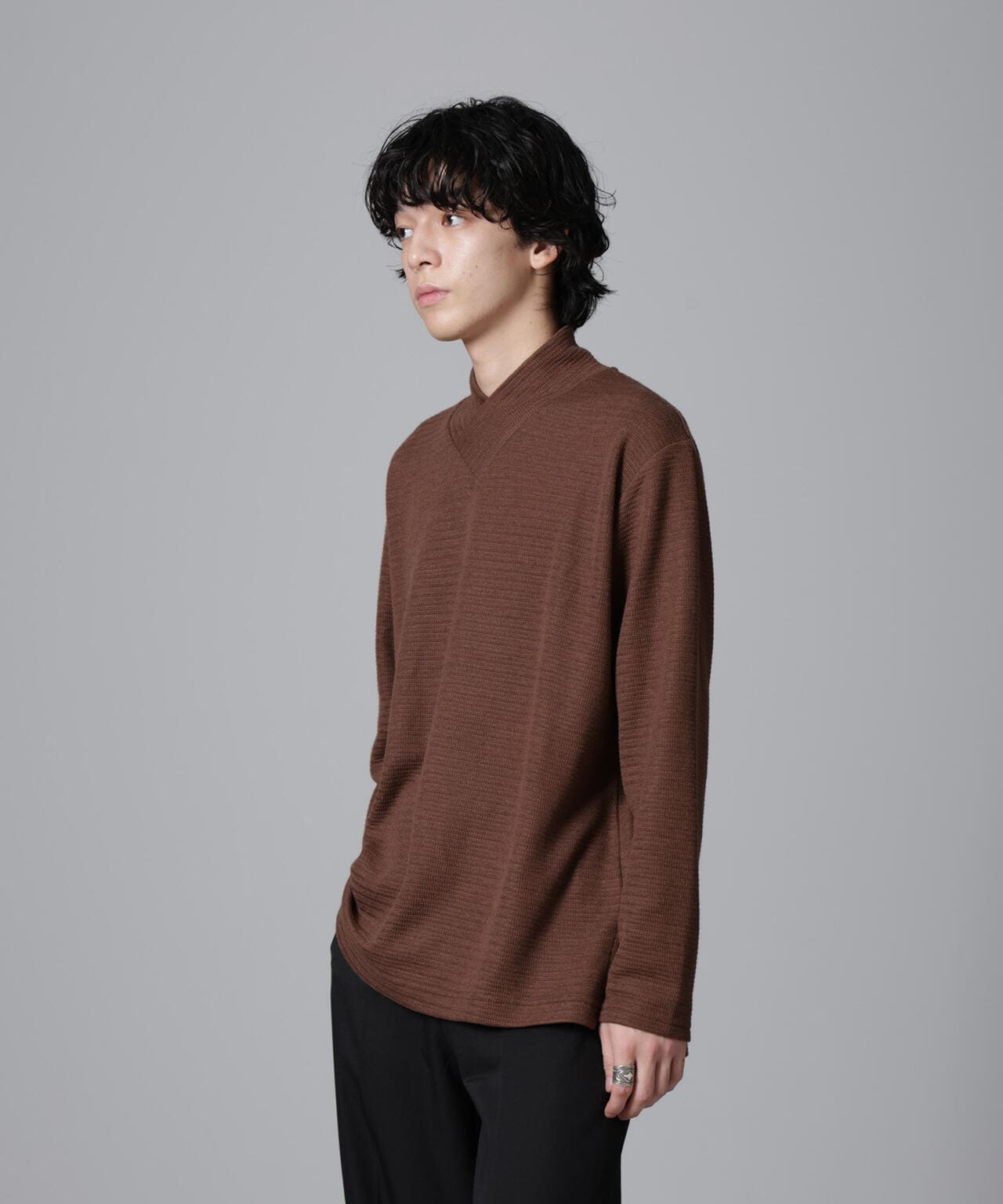 WEB限定/デザインネックサーマルプルオーバー 長袖 6724223232