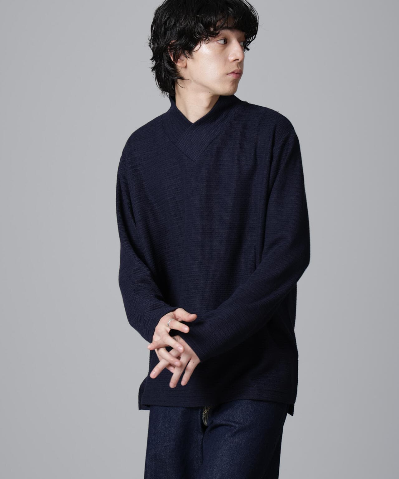 WEB限定/デザインネックサーマルプルオーバー 長袖 6724223232