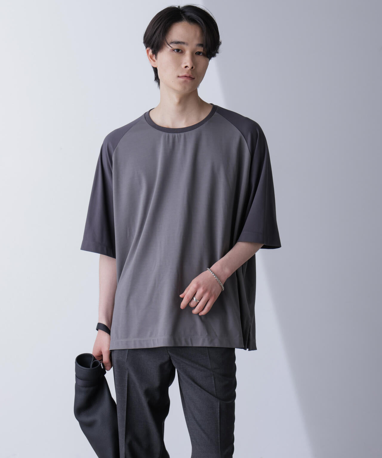 ワイドシルエットラグランTシャツ 半袖 6724224207