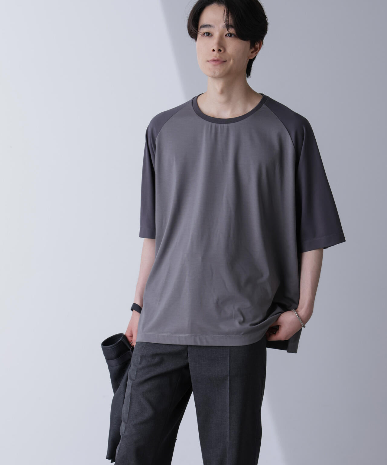 ワイドシルエットラグランTシャツ 半袖 6724224207