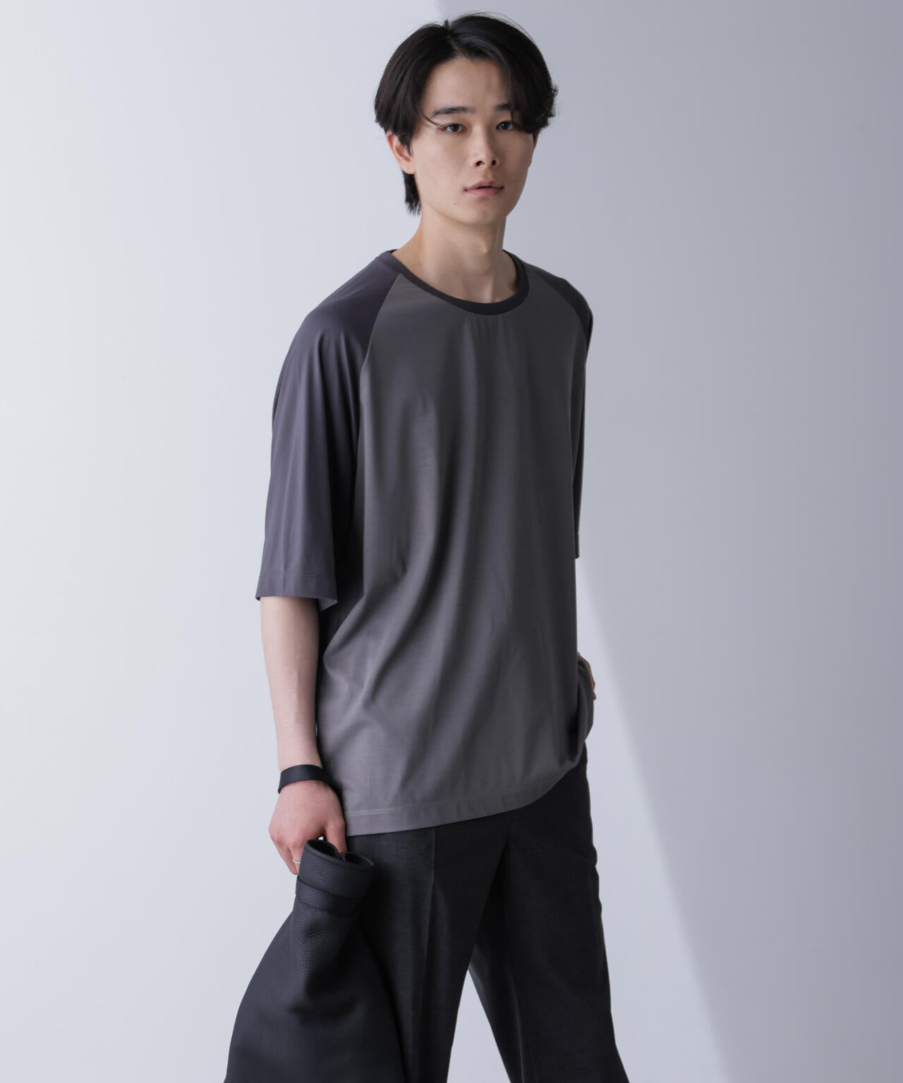 ワイドシルエットラグランTシャツ 半袖 6724224207