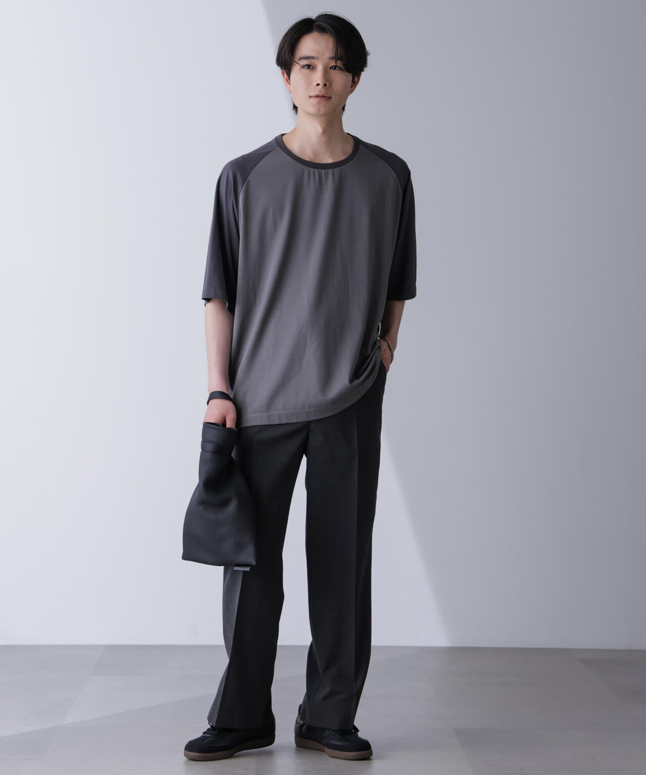 ワイドシルエットラグランTシャツ 半袖 6724224207