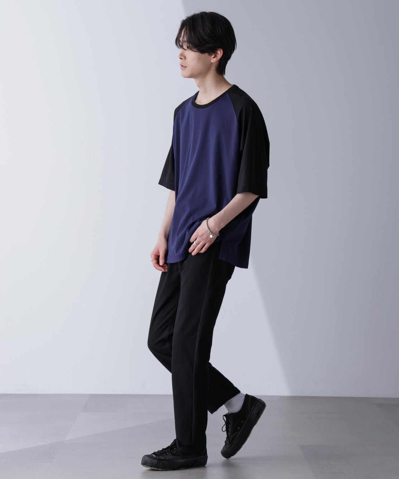 ワイドシルエットラグランTシャツ 半袖 6724224207