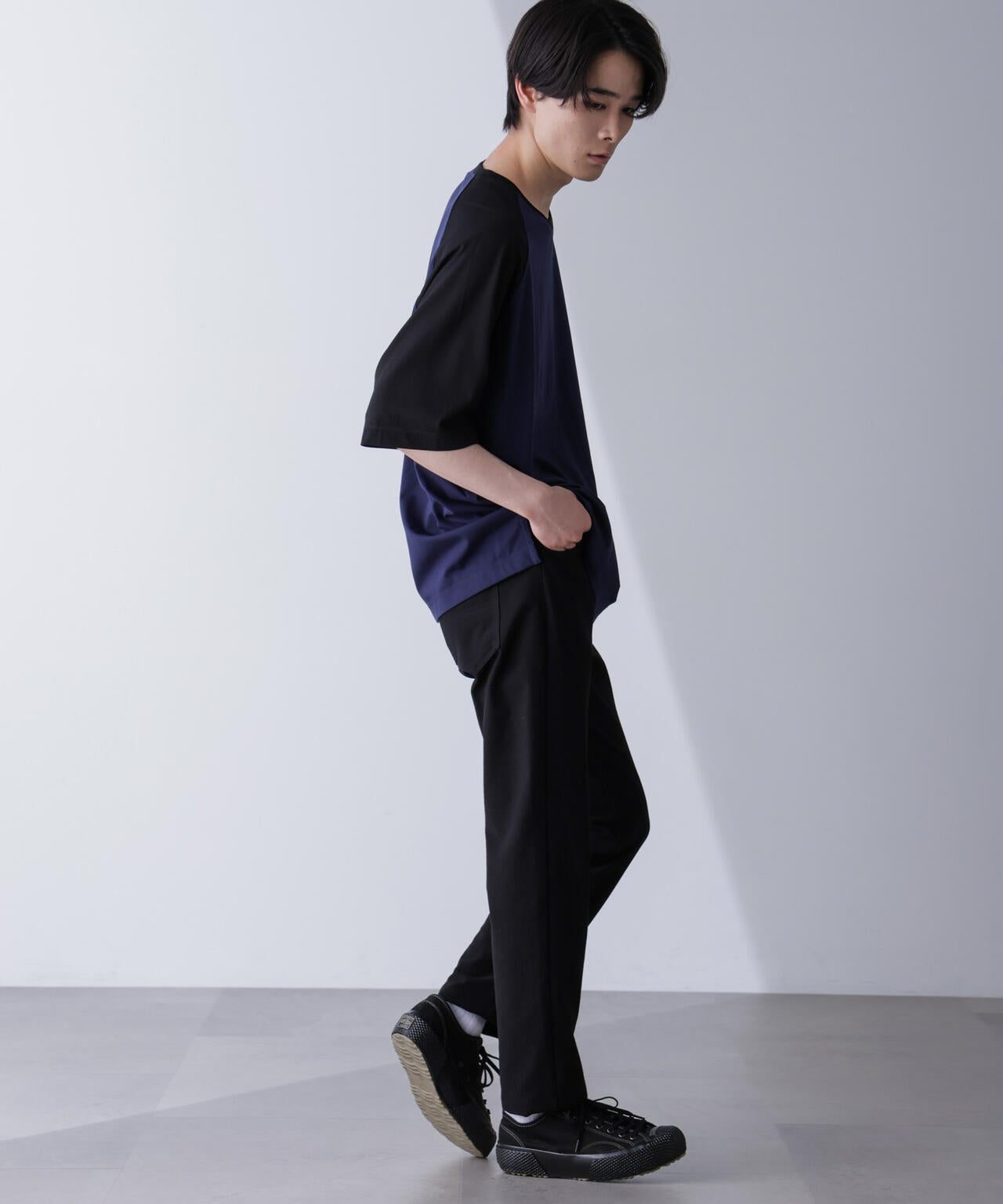 ワイドシルエットラグランTシャツ 半袖 6724224207