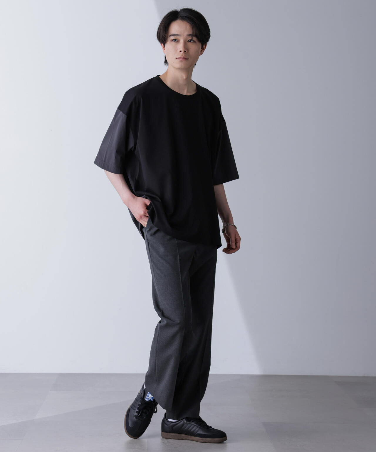 袖切り替えビッグTシャツ 半袖 6724224211