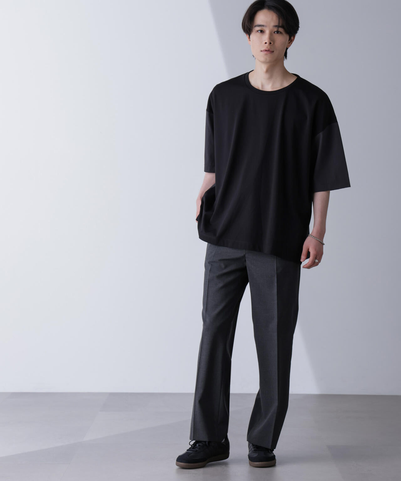 袖切り替えビッグTシャツ 半袖 6724224211