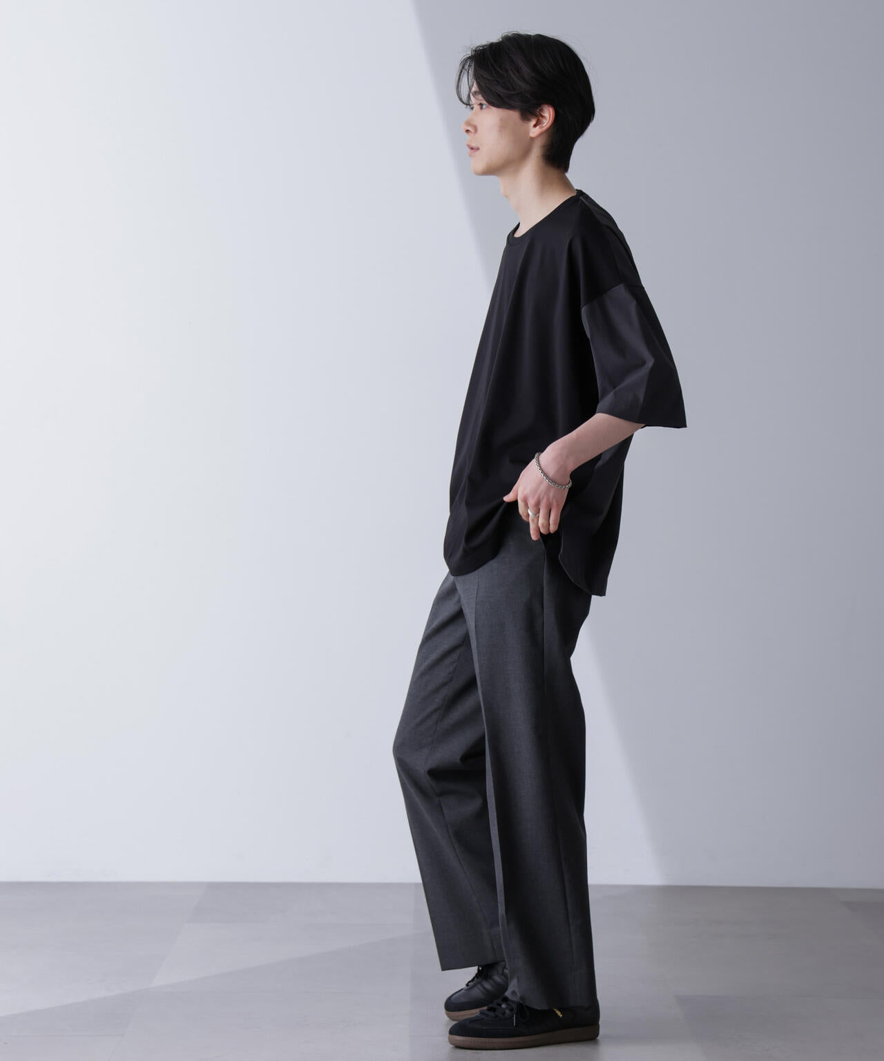 袖切り替えビッグTシャツ 半袖 6724224211