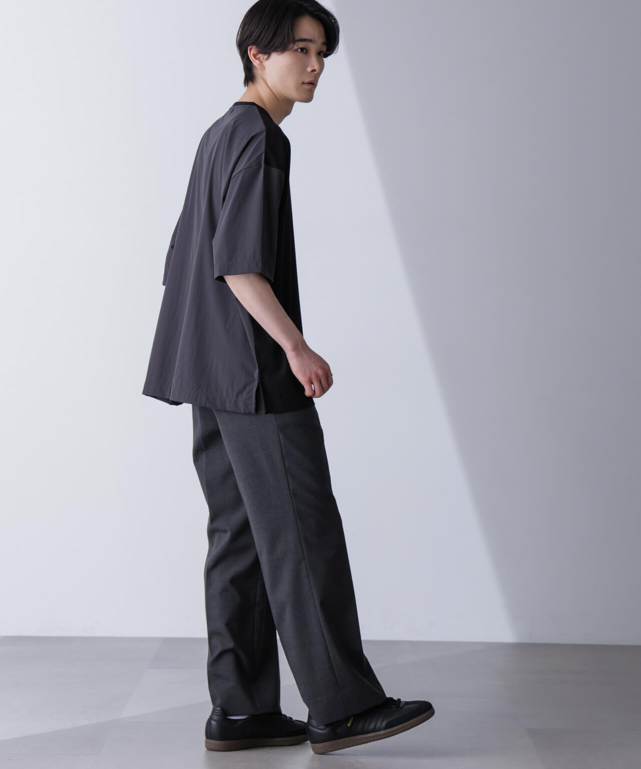 袖切り替えビッグTシャツ 半袖 6724224211