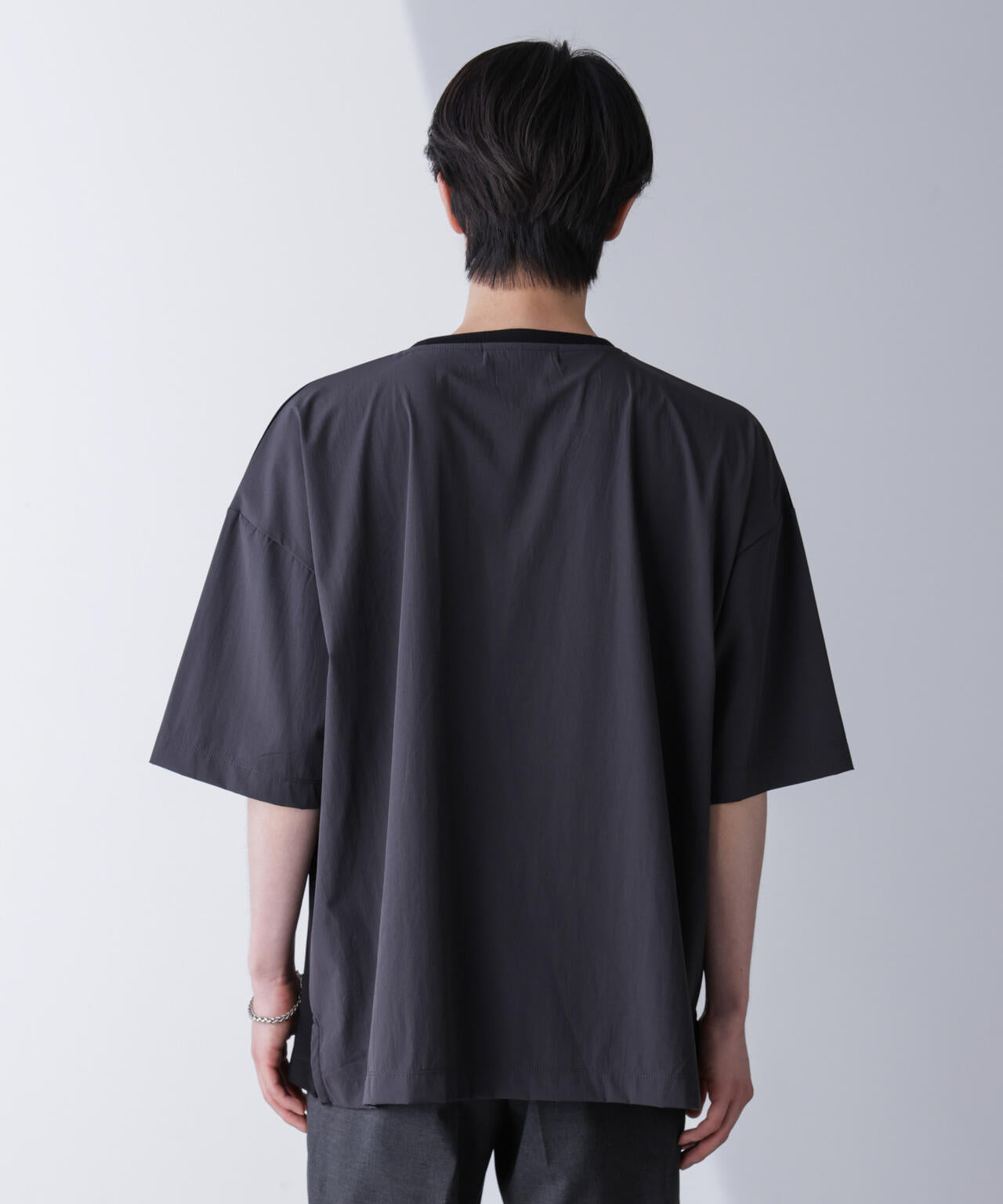 袖切り替えビッグTシャツ 半袖 6724224211