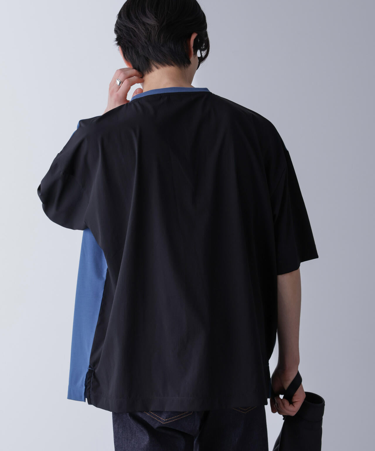 袖切り替えビッグTシャツ 半袖 6724224211