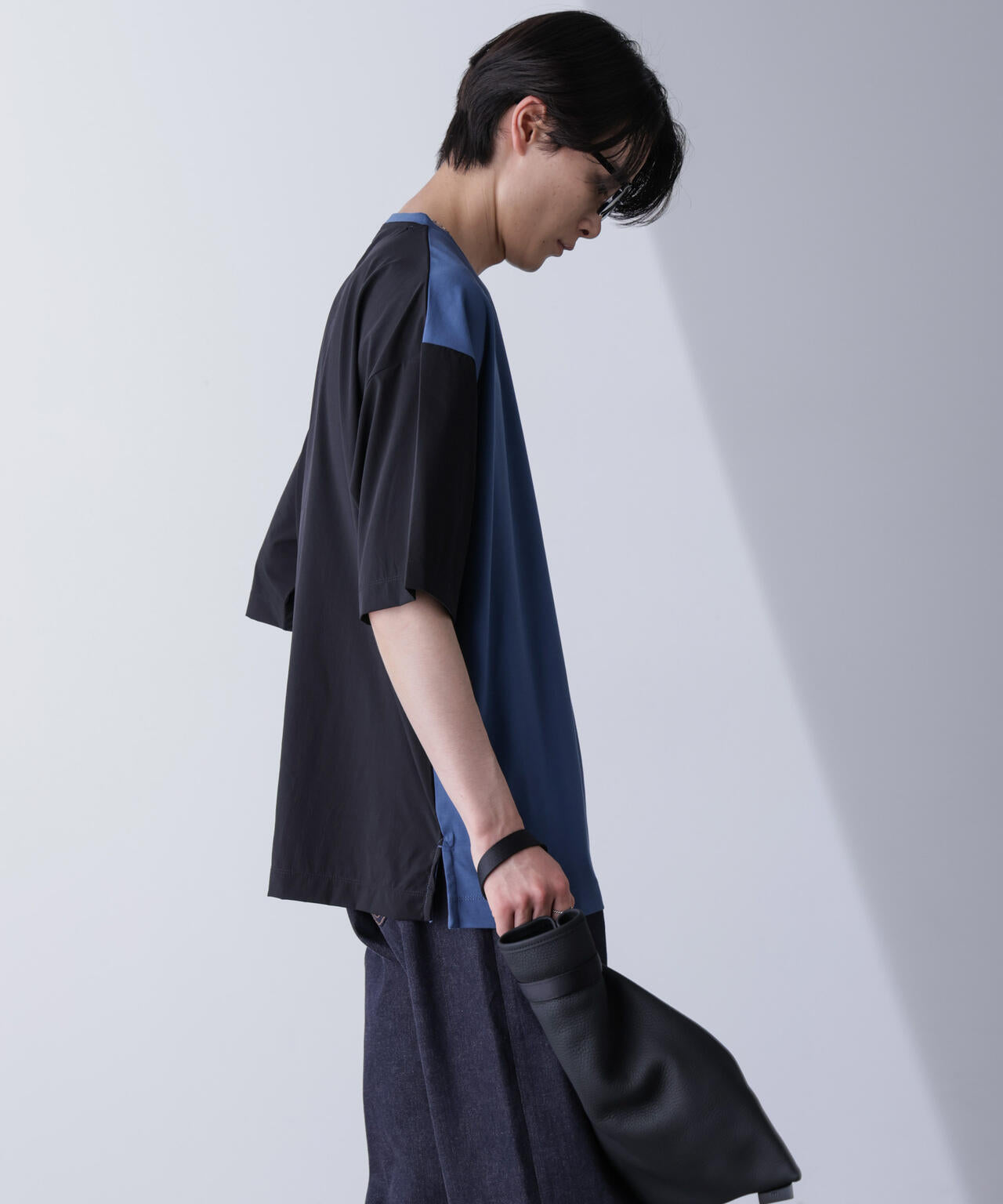 袖切り替えビッグTシャツ 半袖 6724224211