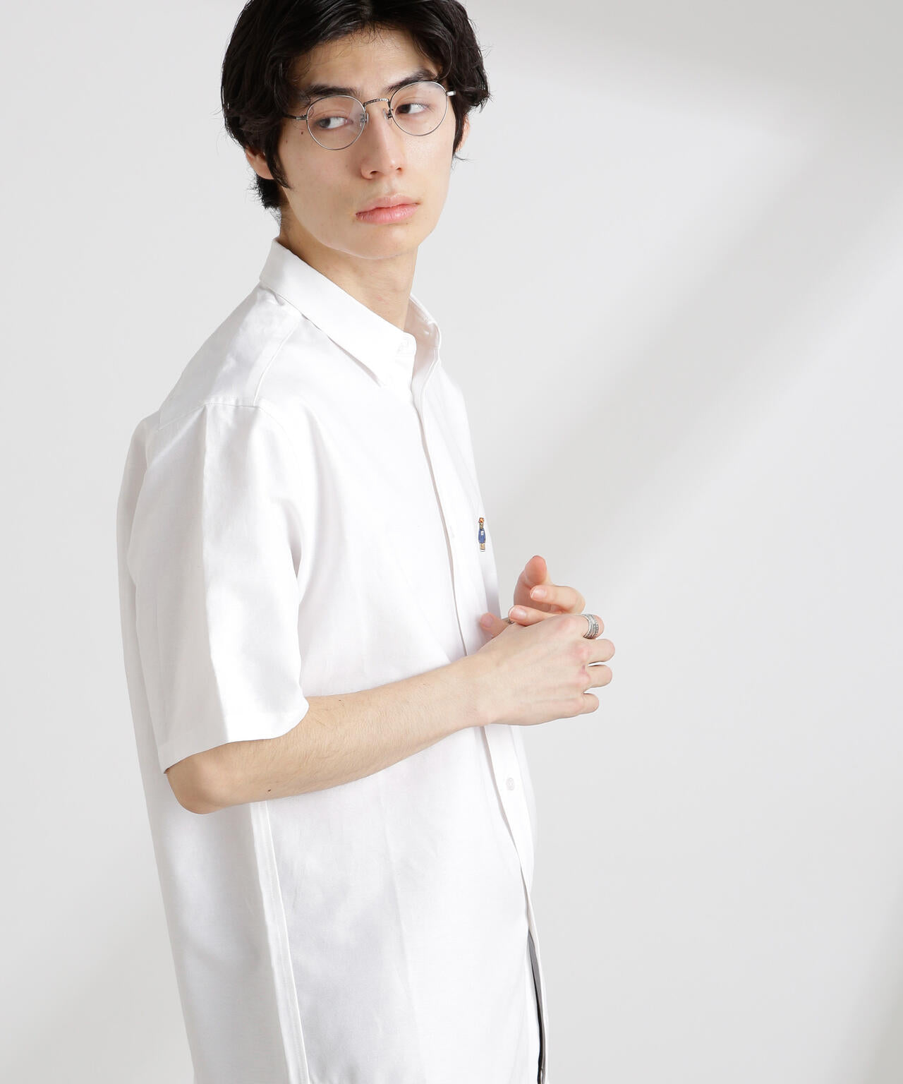 ナノベアワンポイントシャツ半袖 6725121217