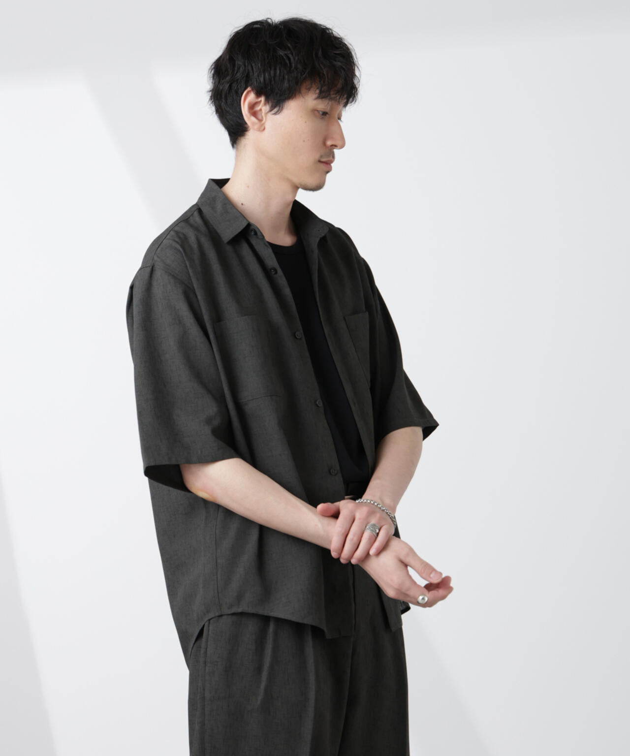 テックリネンシャツ 半袖 6725121219