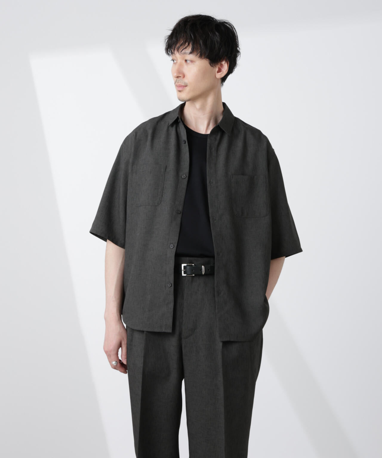 テックリネンシャツ 半袖 6725121219