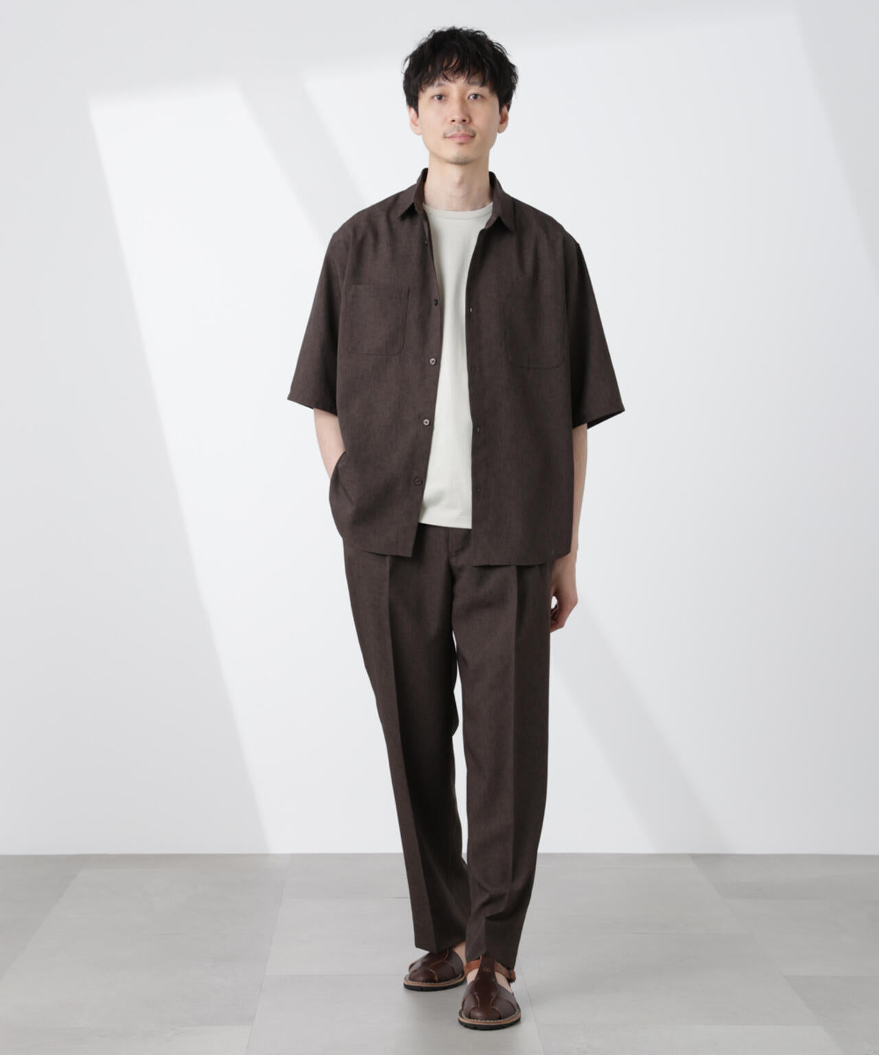 テックリネンシャツ 半袖 6725121219