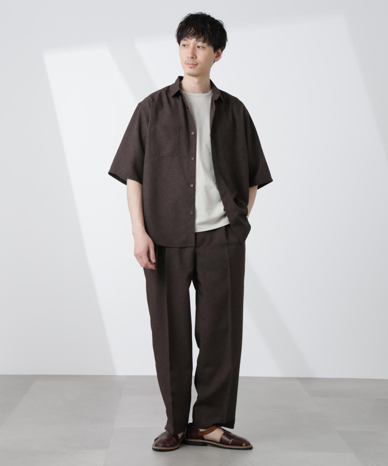 テックリネンシャツ 半袖 6725121219