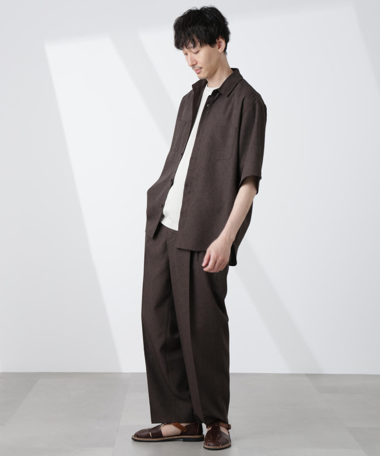 テックリネンシャツ 半袖 6725121219