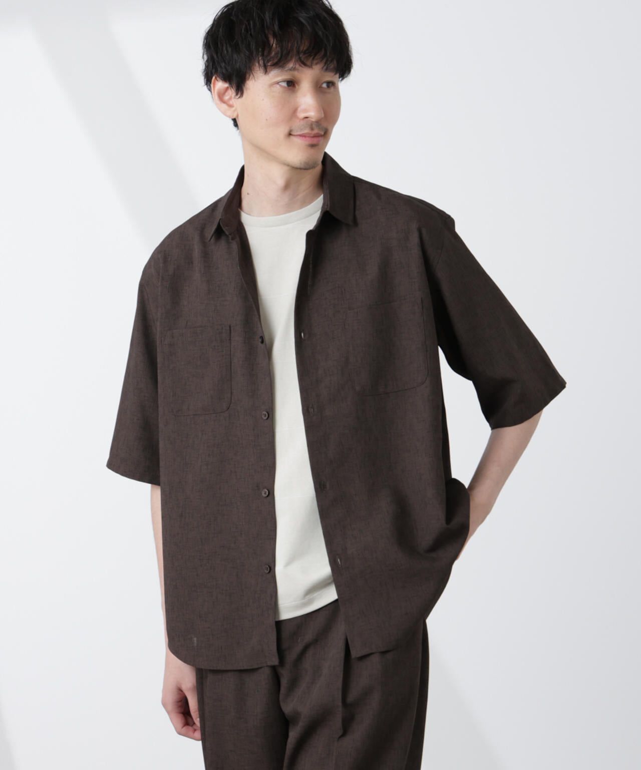 テックリネンシャツ 半袖 6725121219