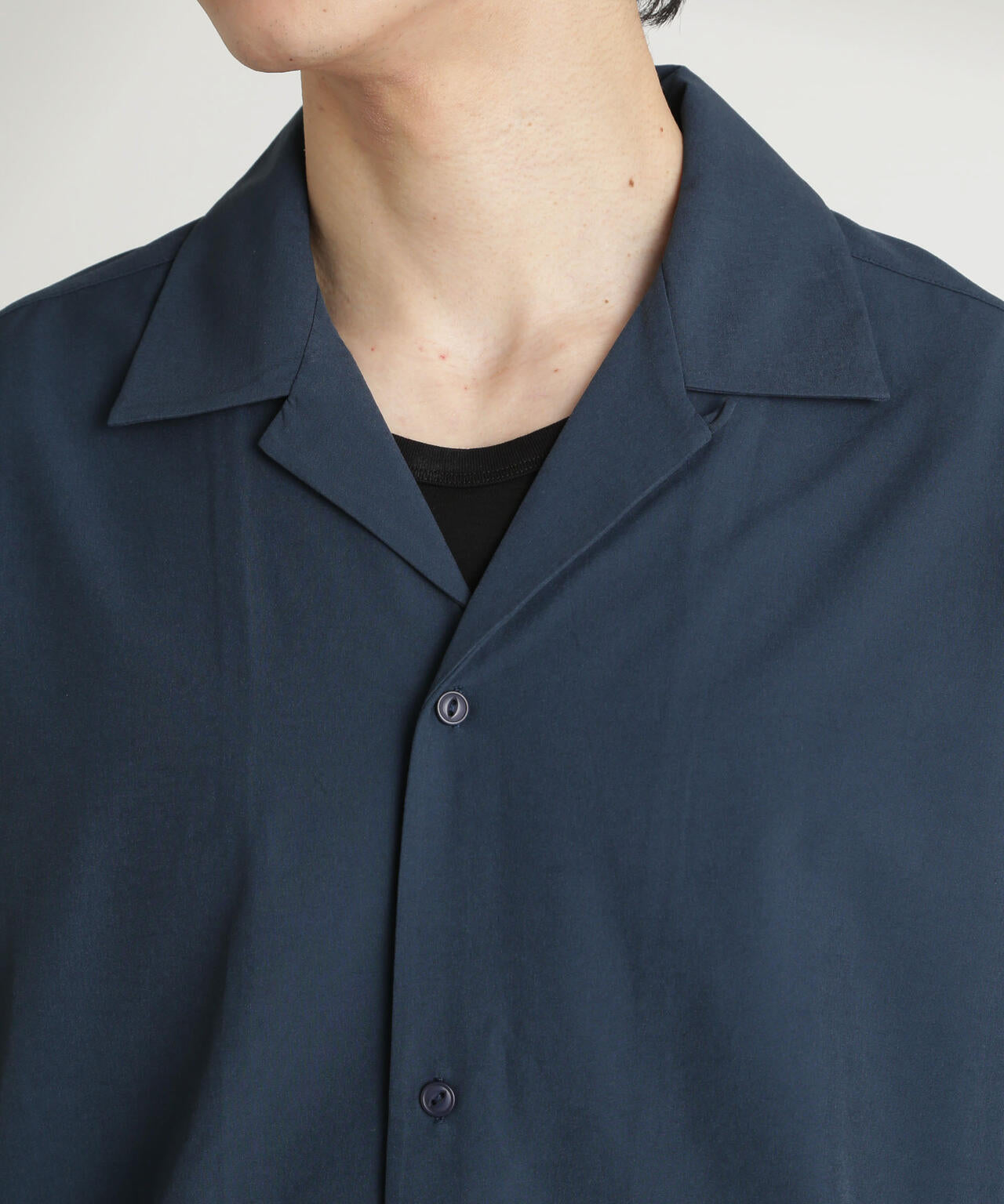 ストレッチワイドオープンカラーシャツ 半袖(セットアップ可) 6725121226