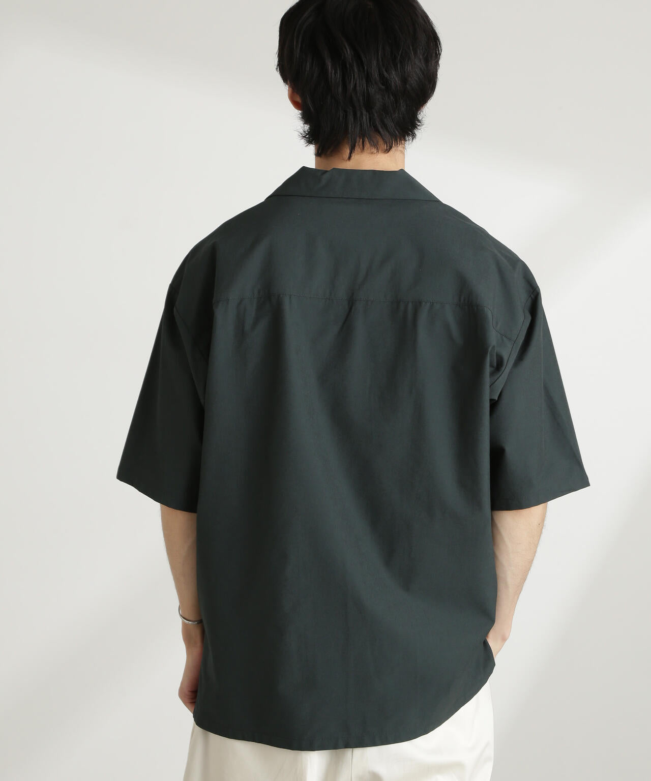 ストレッチワイドオープンカラーシャツ 半袖(セットアップ可) 6725121226