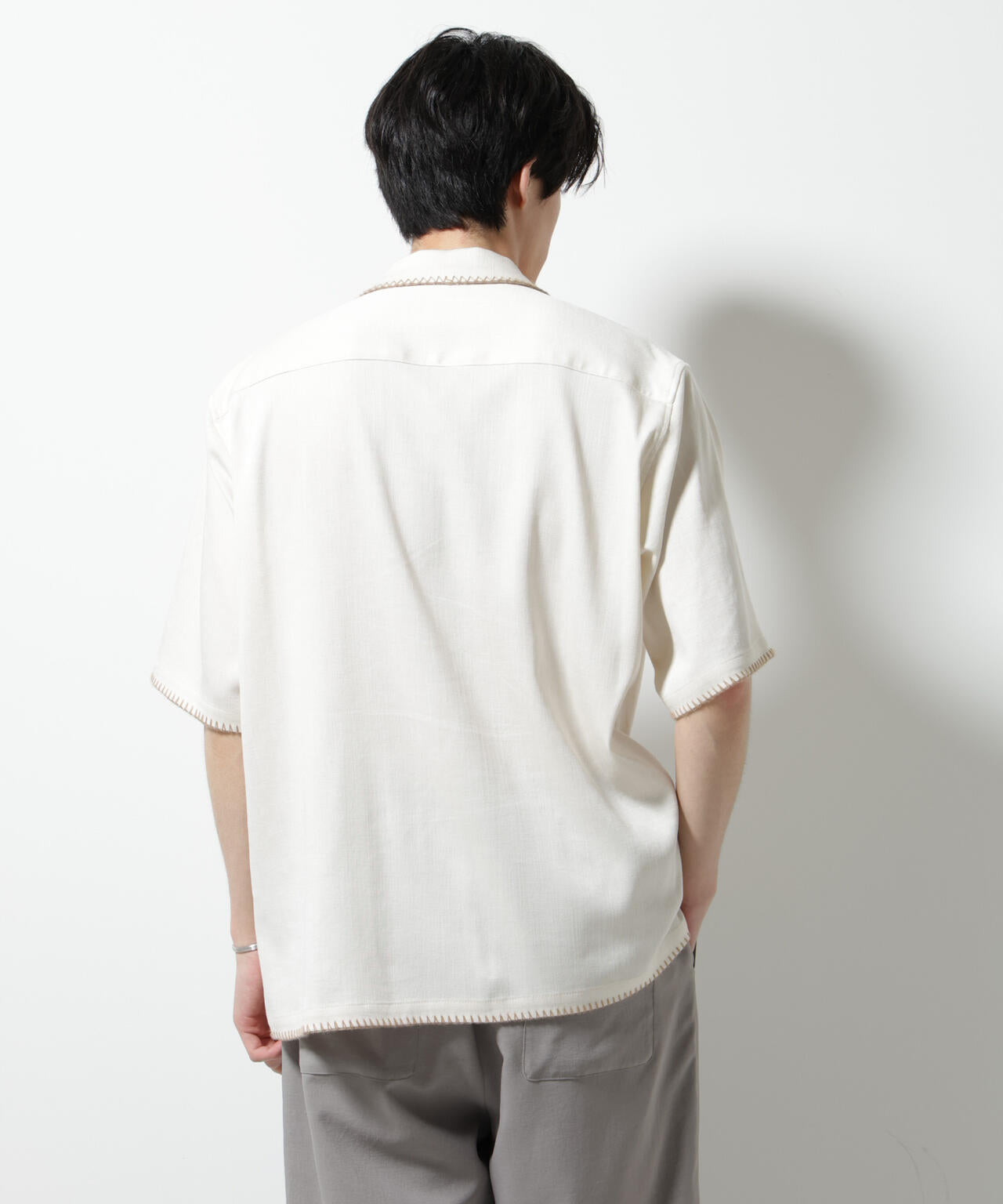 ハンドステッチリラックスシャツ 半袖 6725121232