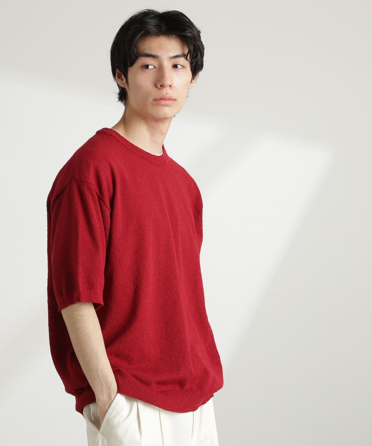 ブークレクルーネックニット 半袖 6725122212