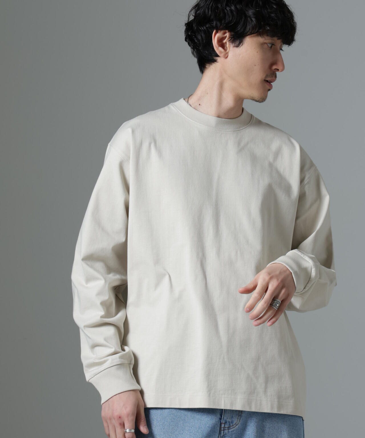 ビッグシルエットワンポイントTシャツ 長袖 6725123204