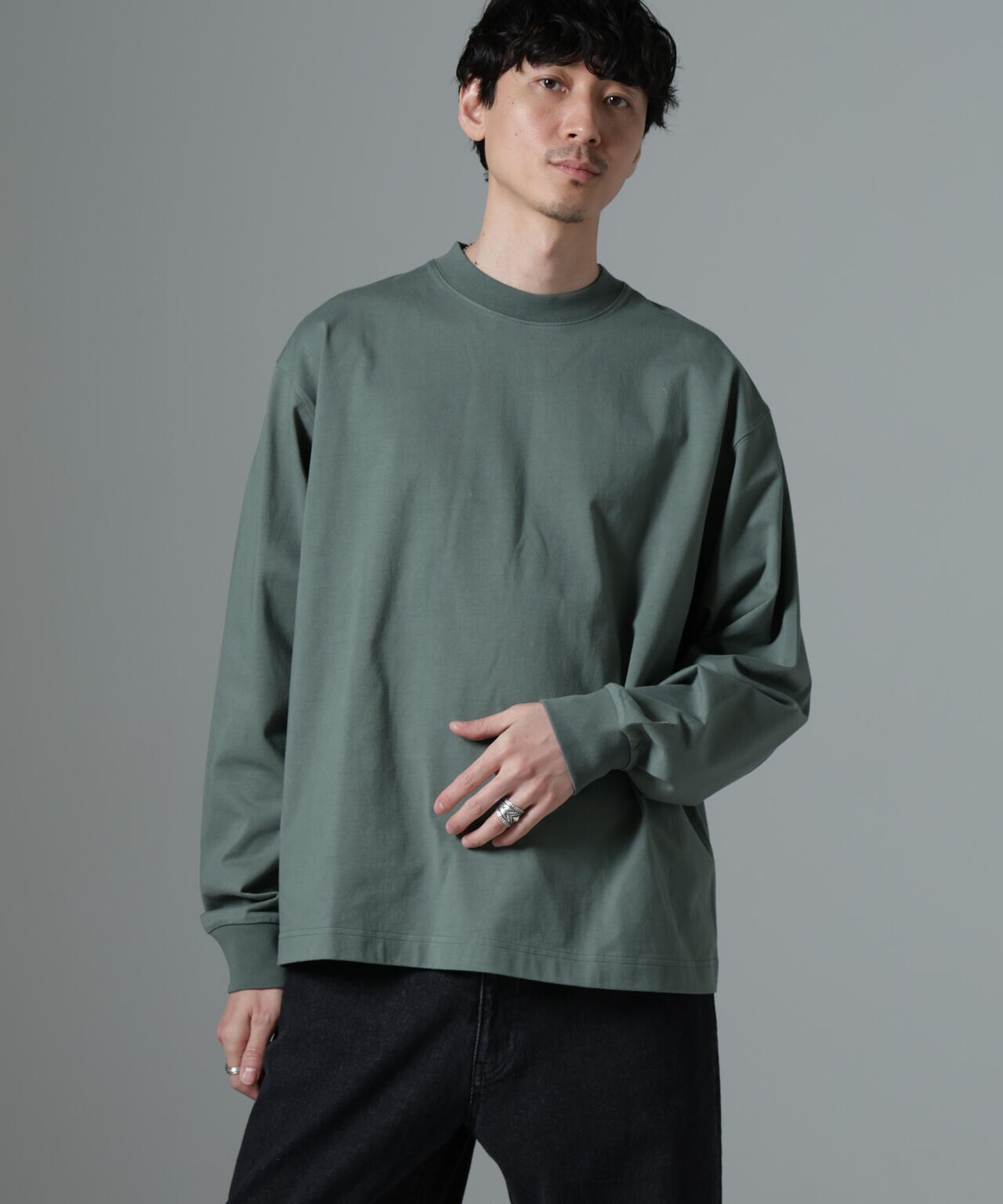 ビッグシルエットワンポイントTシャツ 長袖 6725123204