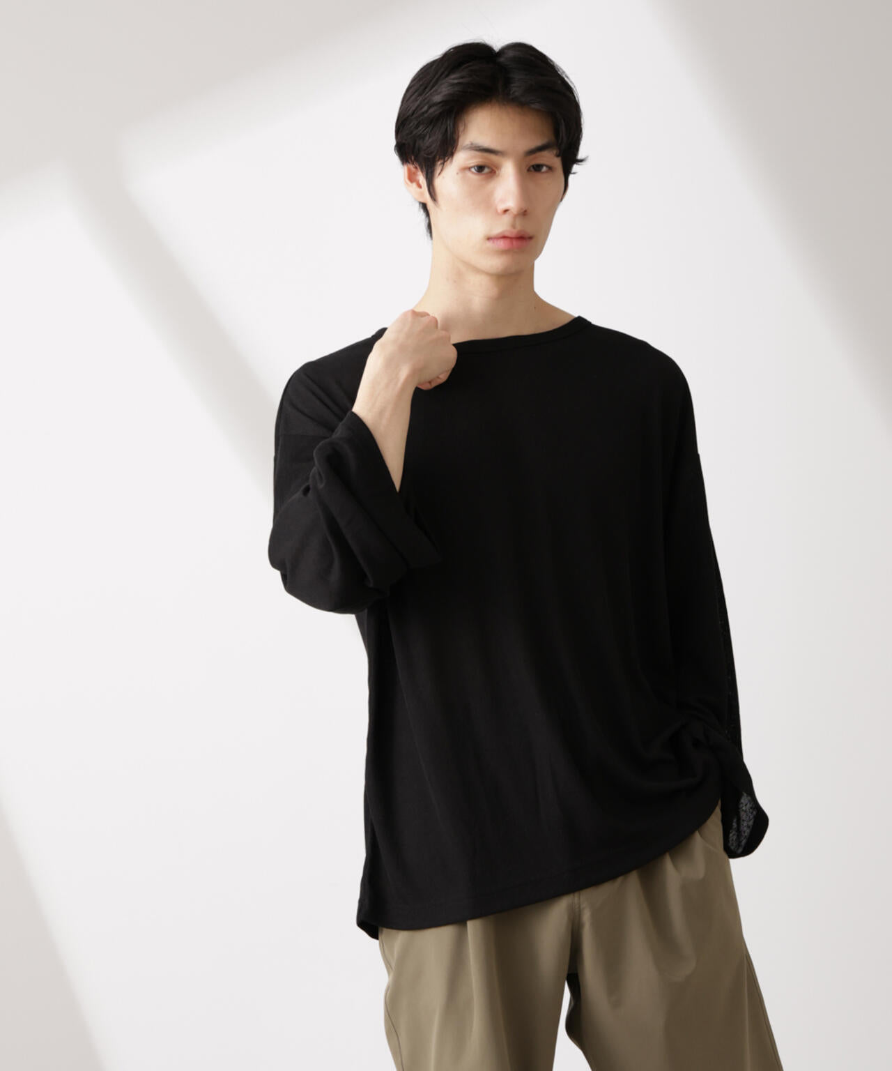 WEB限定/セミシアークルーネックプルオーバー 長袖 6725123210