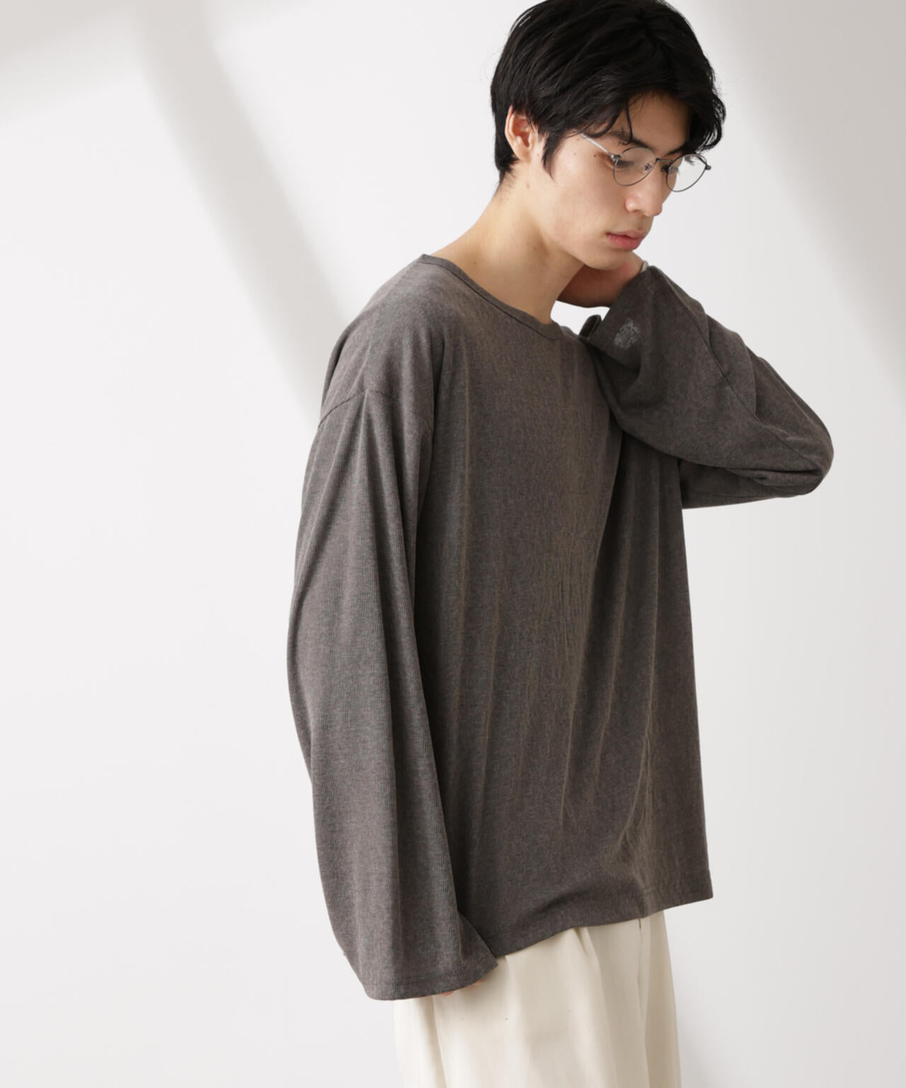 WEB限定/セミシアークルーネックプルオーバー 長袖 6725123210