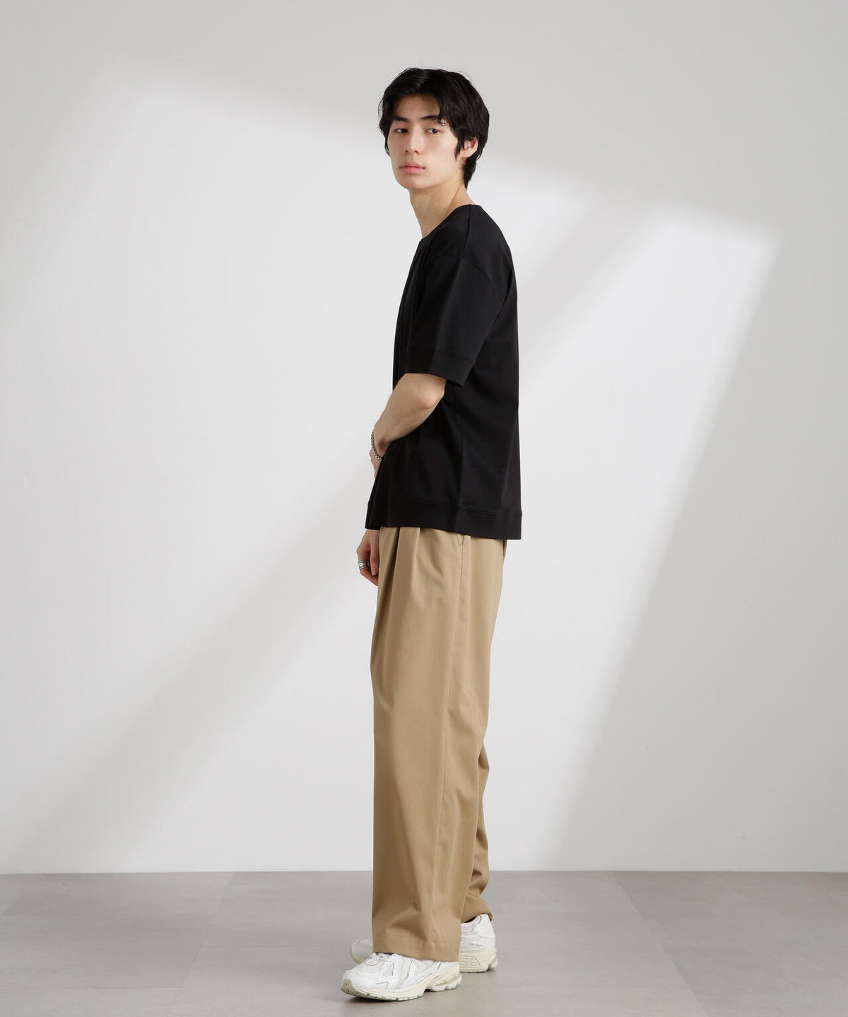 50/-シルケットスムースキーネックTシャツ 6725124208