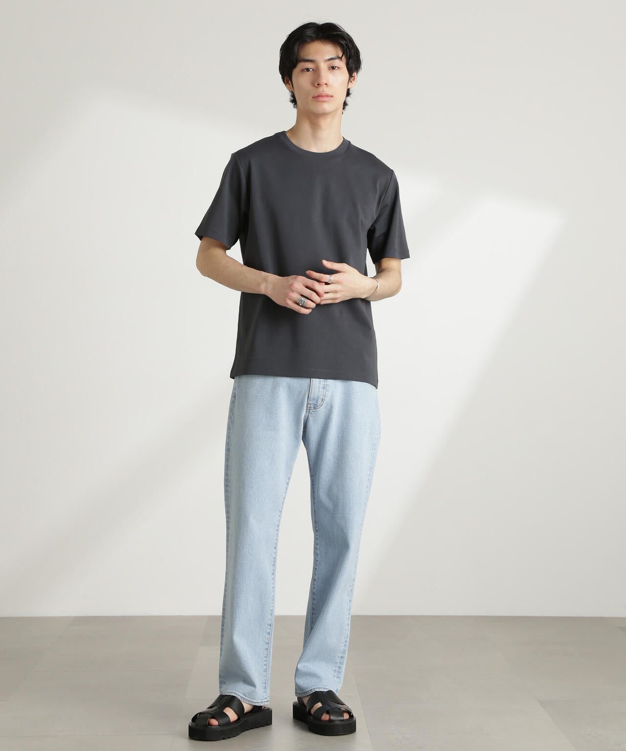 ダブルスムースクルーネックTシャツ 半袖 6725124211