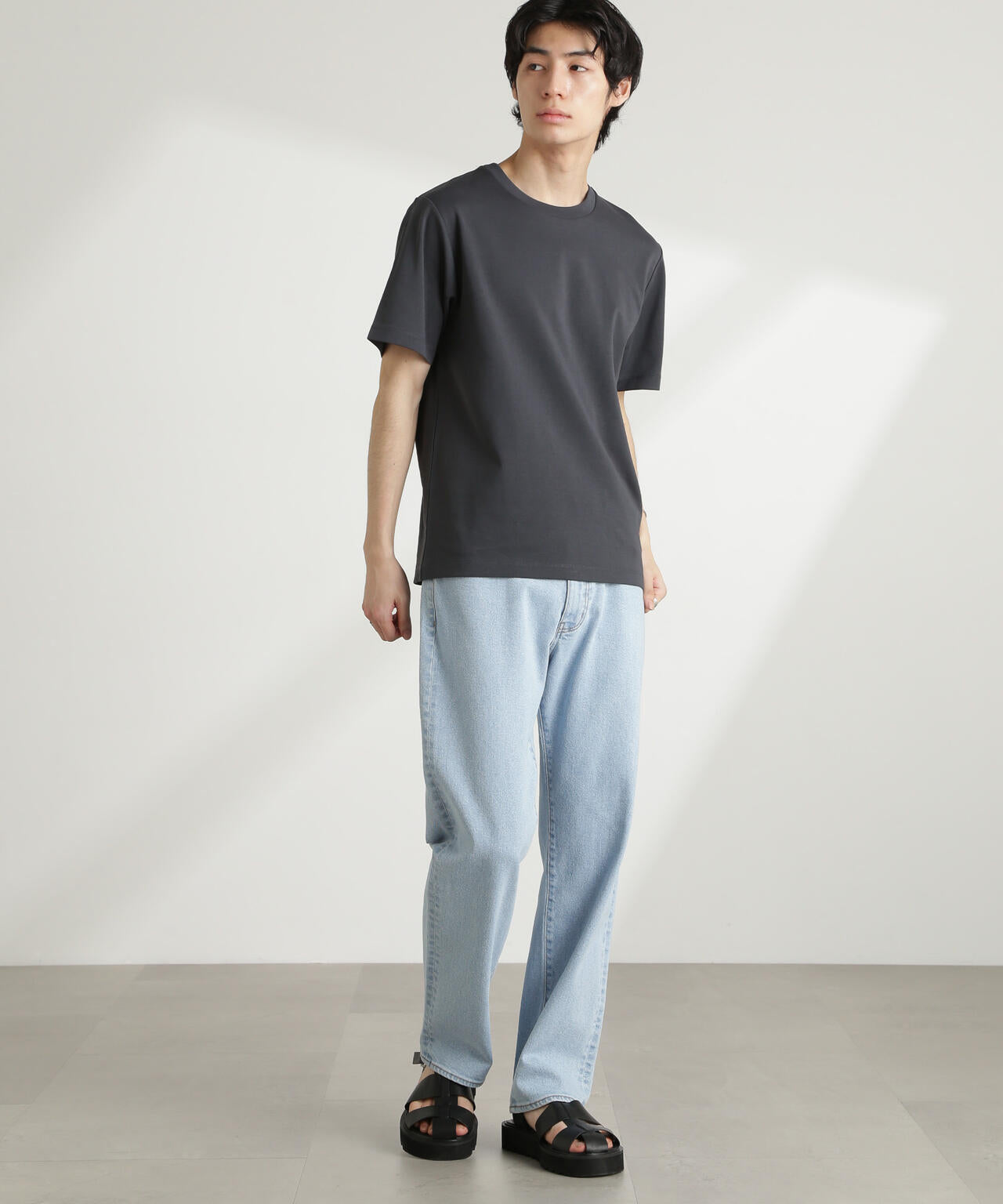 ダブルスムースクルーネックTシャツ 半袖 6725124211