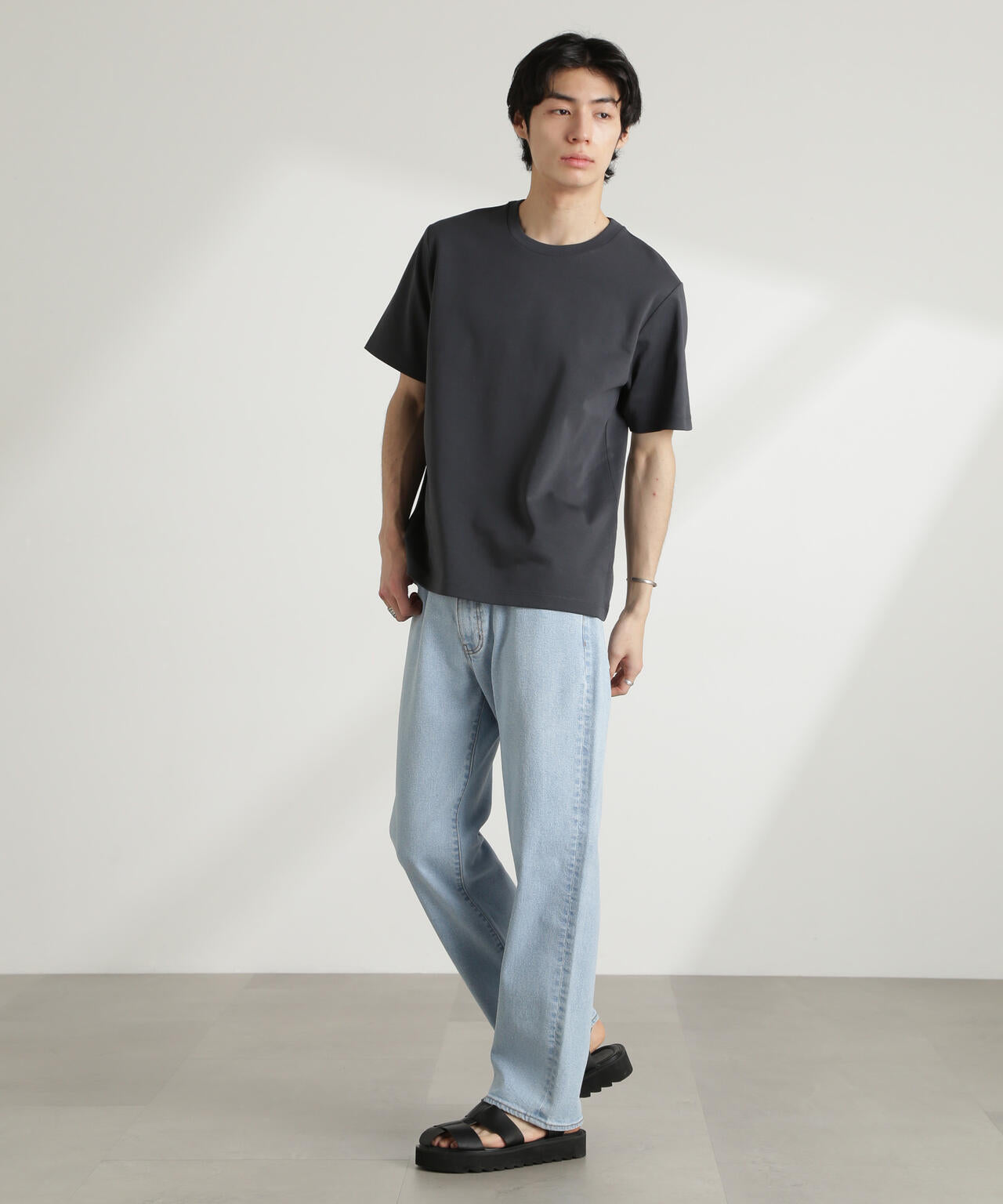 ダブルスムースクルーネックTシャツ 半袖 6725124211