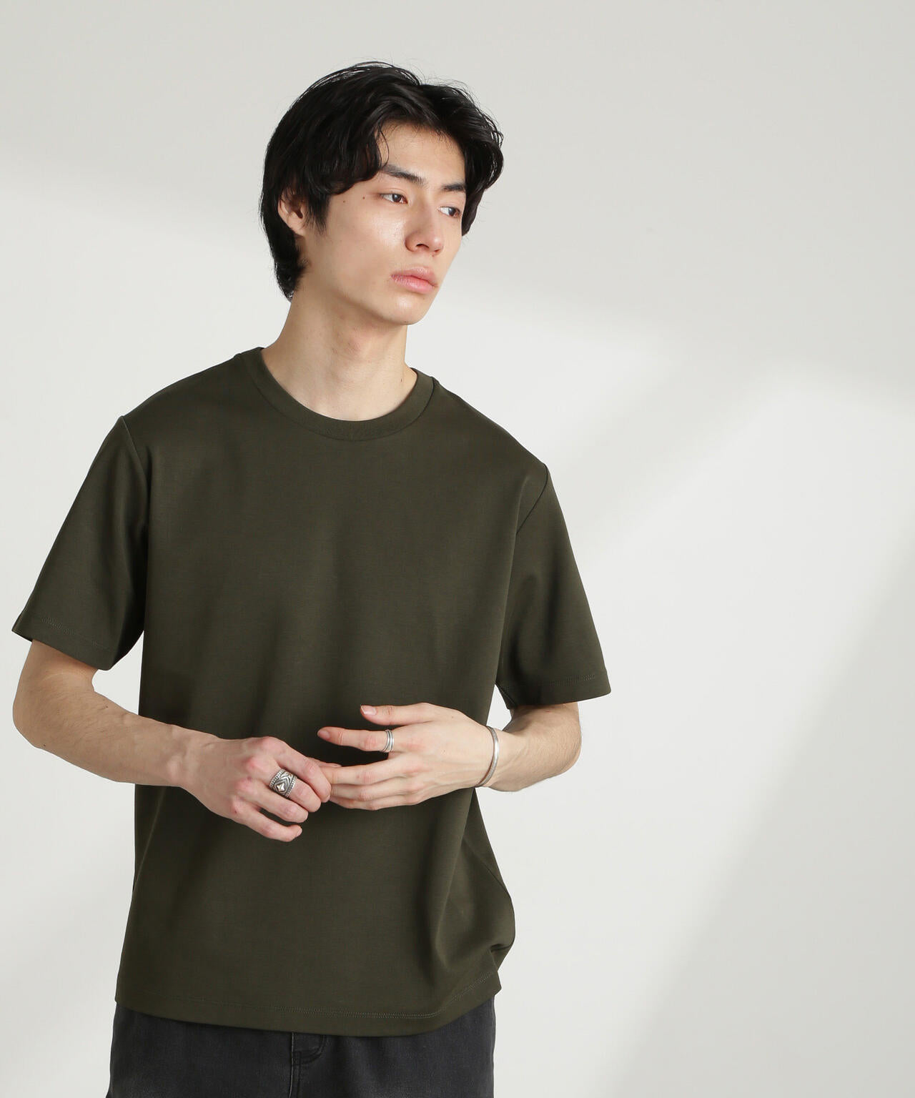 ダブルスムースクルーネックTシャツ 半袖 6725124211