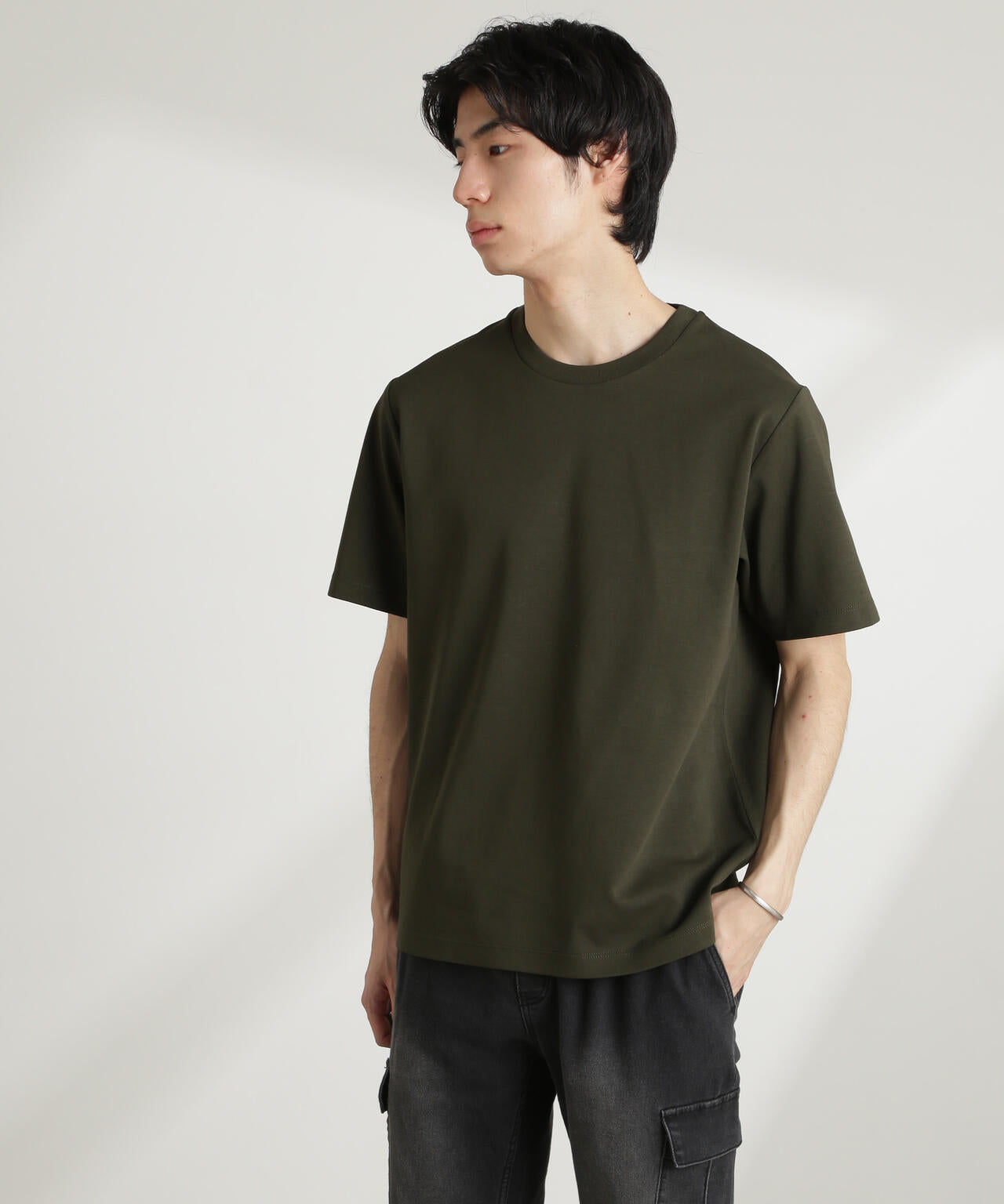 ダブルスムースクルーネックTシャツ 半袖 6725124211