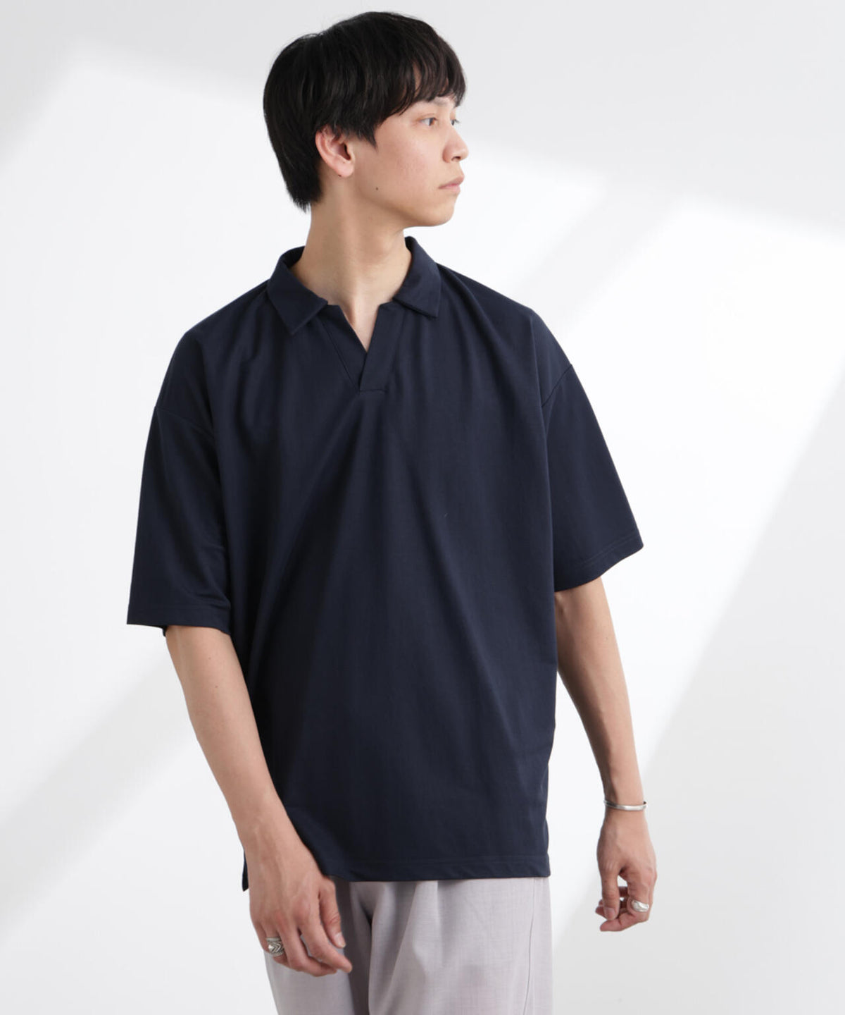 レーヨンナイロンポンチスキッパーシャツ 半袖 6725124217