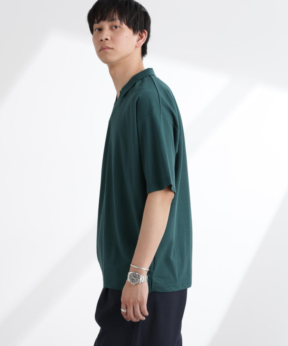 レーヨンナイロンポンチスキッパーシャツ 半袖 6725124217