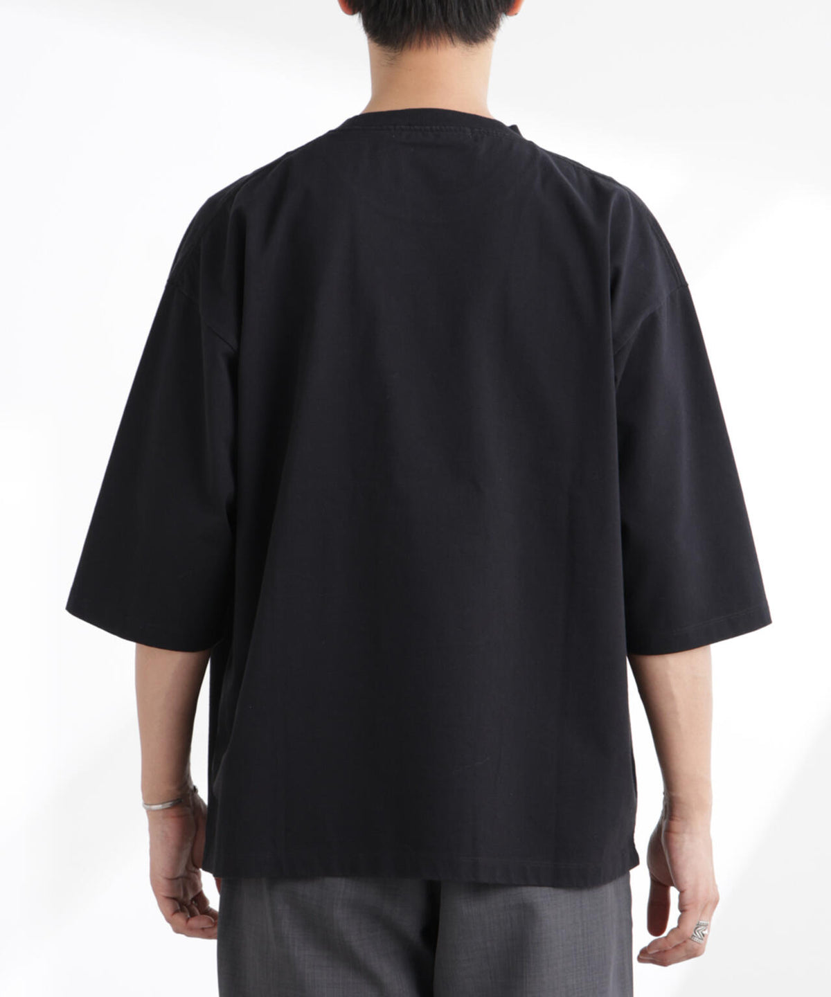ルーズフィットワイドスリーブTシャツ 7分袖 6725124224