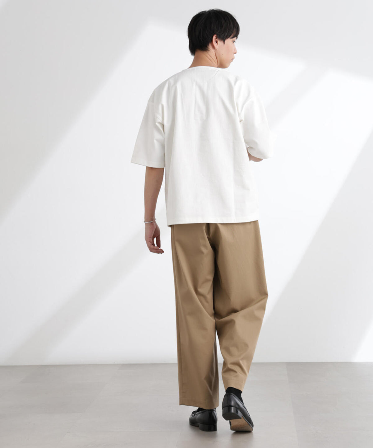 ヘビーオンスワイドヘンリーネックTシャツ 半袖 6725124227