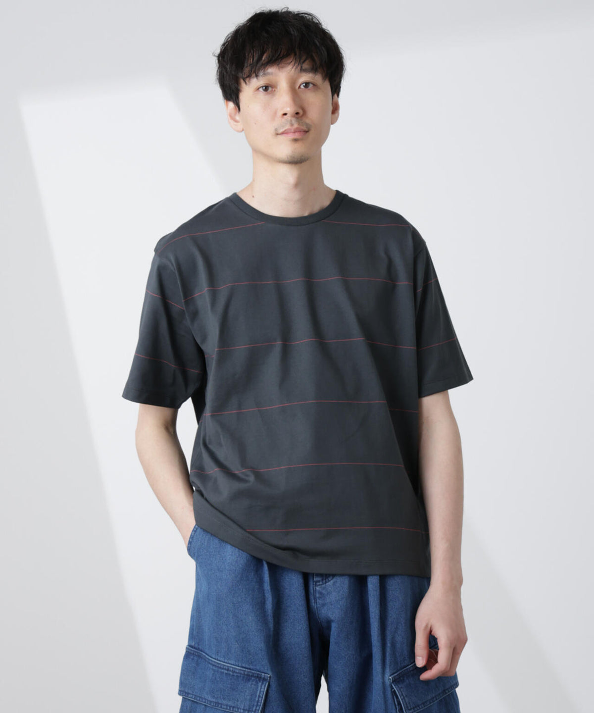パネルボーダーTシャツ 半袖 6725124230