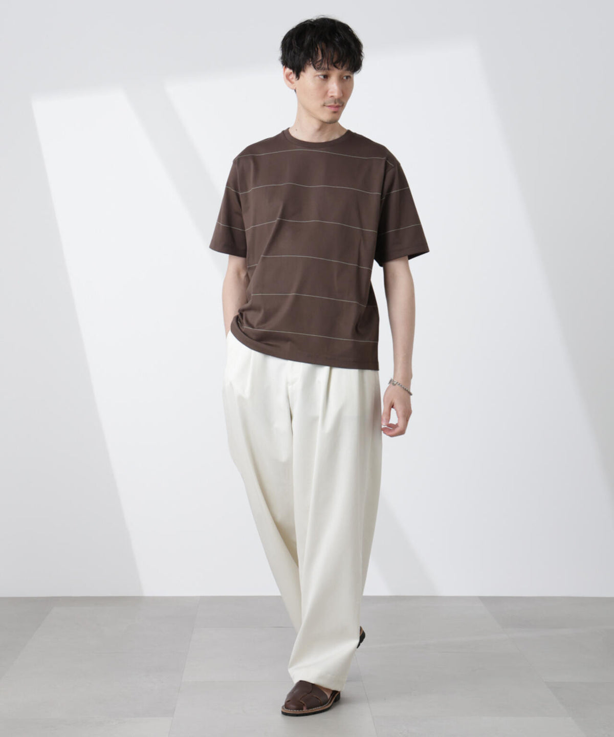 パネルボーダーTシャツ 半袖 6725124230