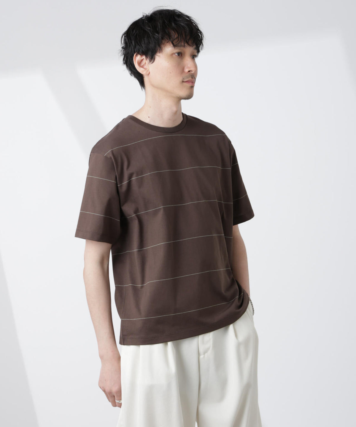 パネルボーダーTシャツ 半袖 6725124230