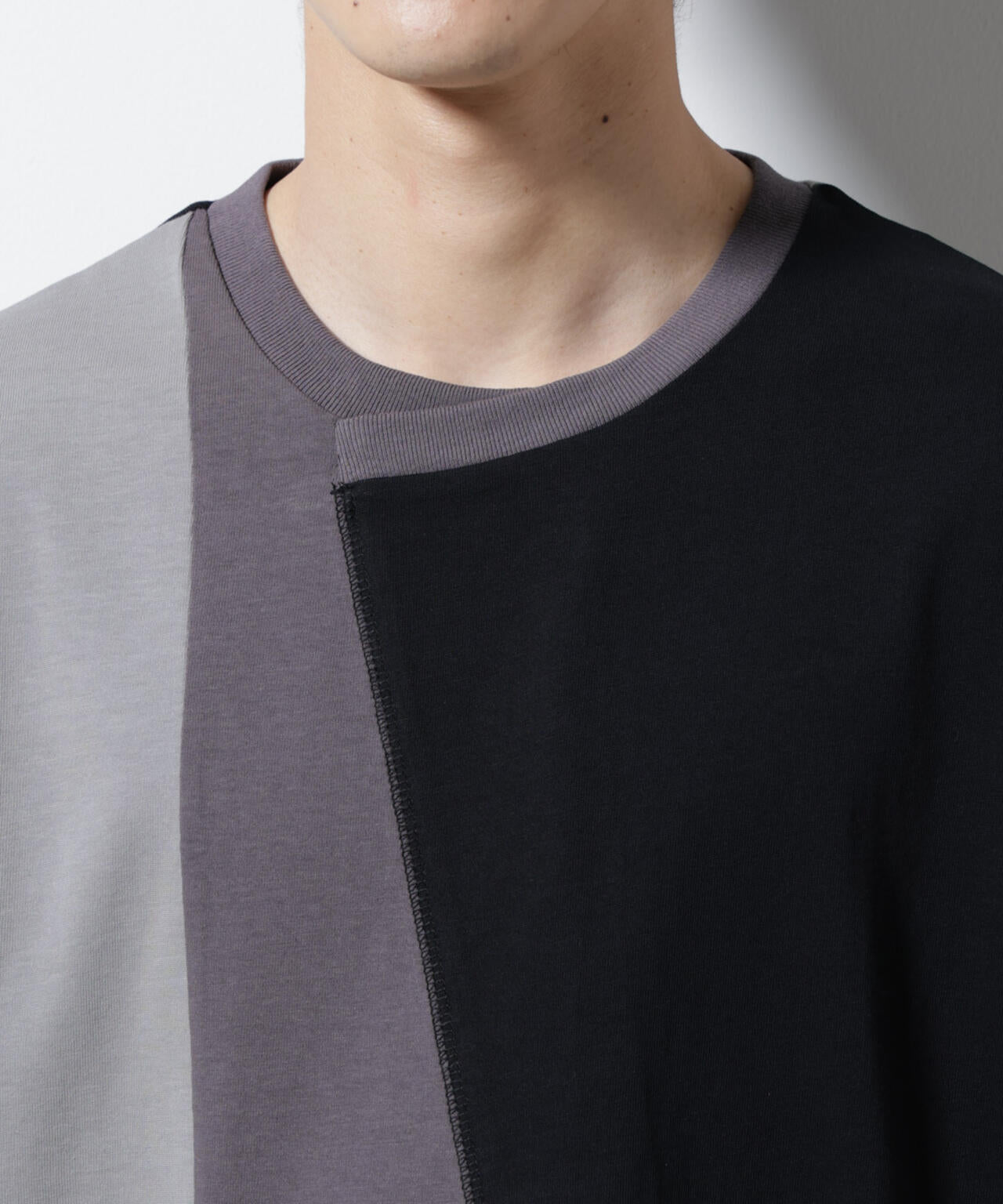 デザイン切替クルーネックTシャツ 半袖 6725124233