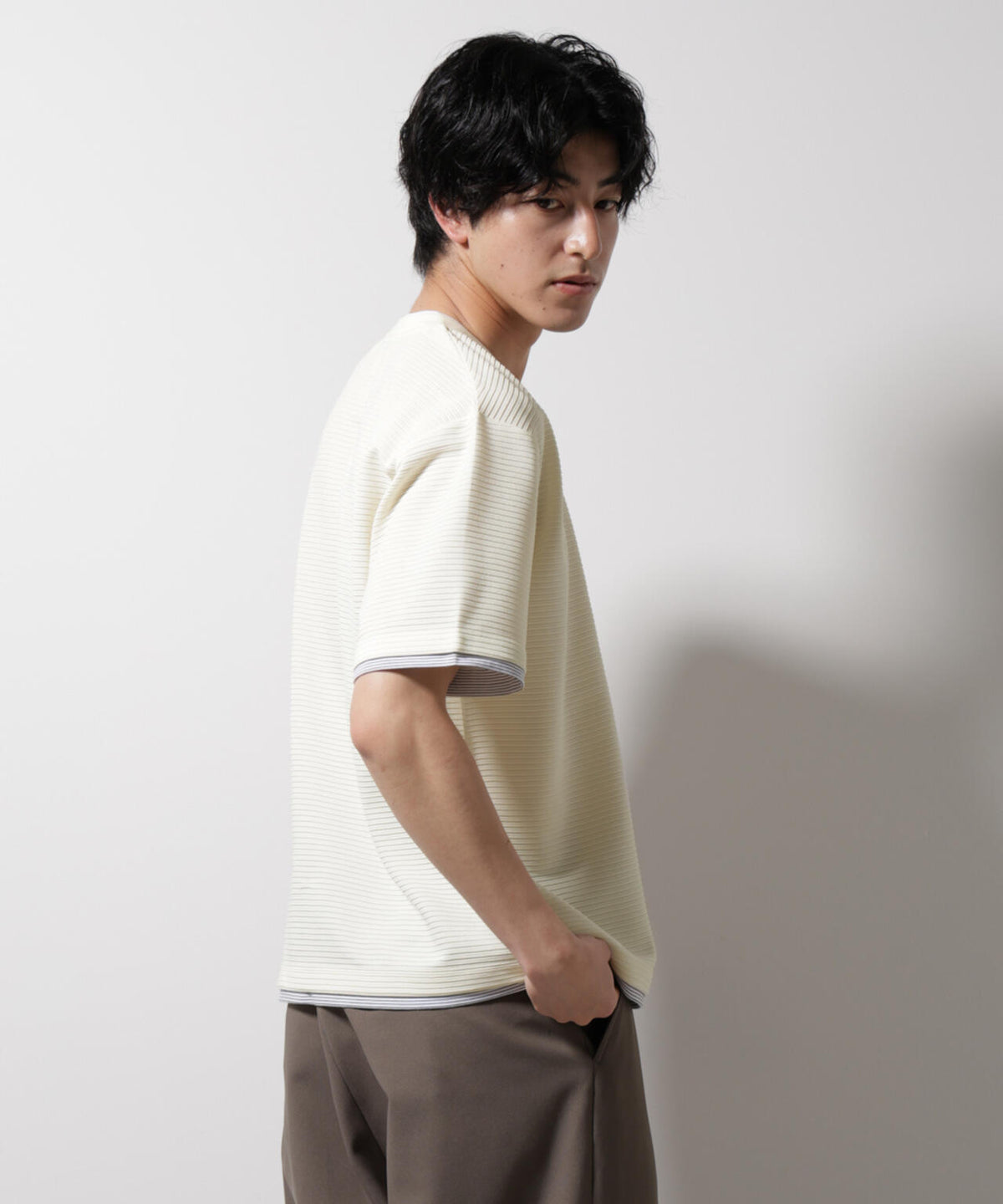 ガーターフェイクレイヤードTシャツ 半袖 6725124236